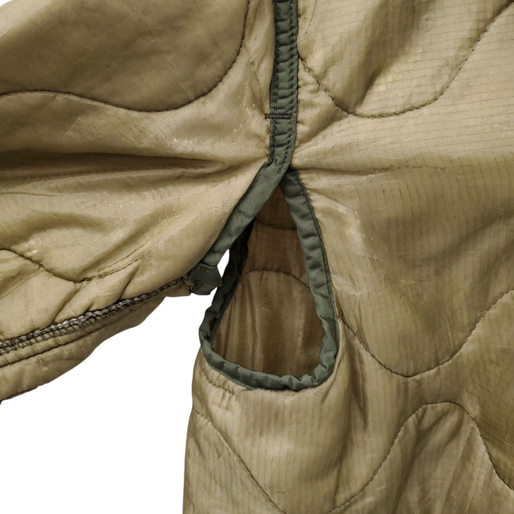 R13 REFURBISHED JACKET WITH SHEARLING AND VENTED UNDERARMS - SIZE S