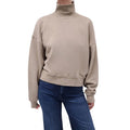 CITIZENS OF HUMANITY KHAKI MOCK TURTLENECK SWEATSHIRT - SIZE XS