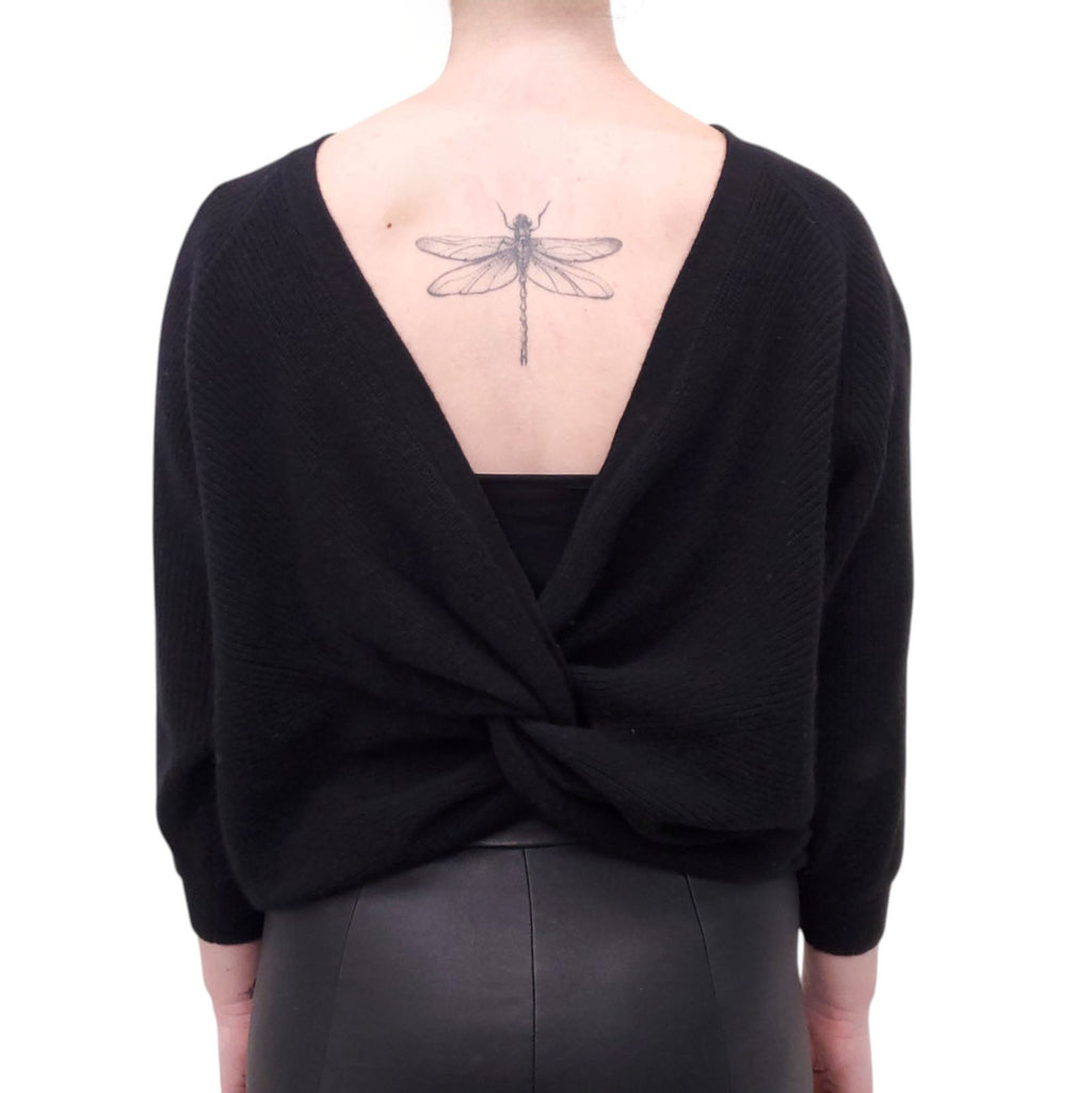 BA&SH BLACK KNOT SWEATER - SIZE XS