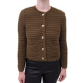 BA&SH KAHKI GREEN KNIT SWEATER JACKET - SIZE S