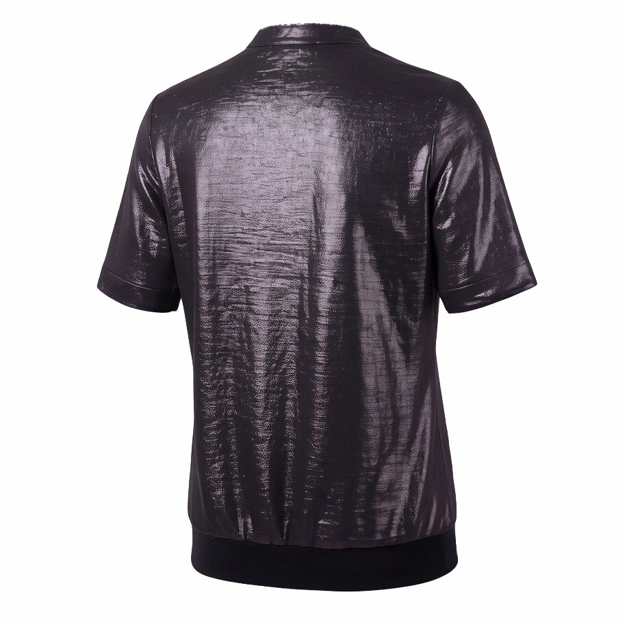 LANVIN RUNWAY BLOUSE WITH FLORAL CRYSTAL FLOWER - SIZE S