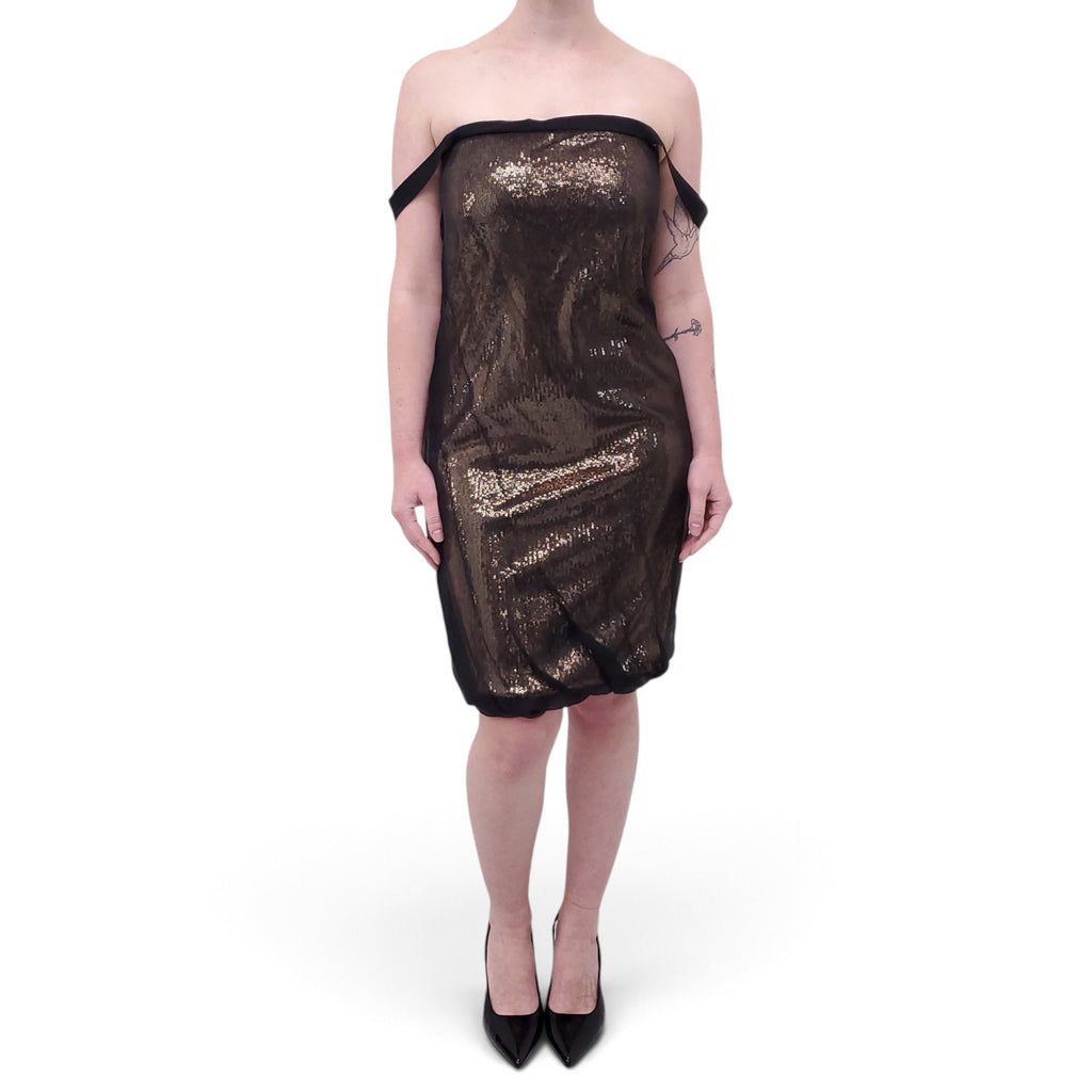 LANVIN SEQUIN TULLE DRESS - SIZE 36
