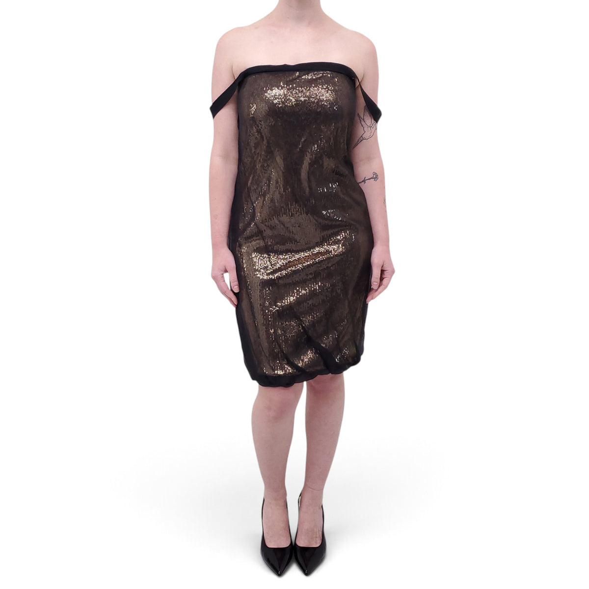 LANVIN SEQUIN TULLE DRESS - SIZE 36