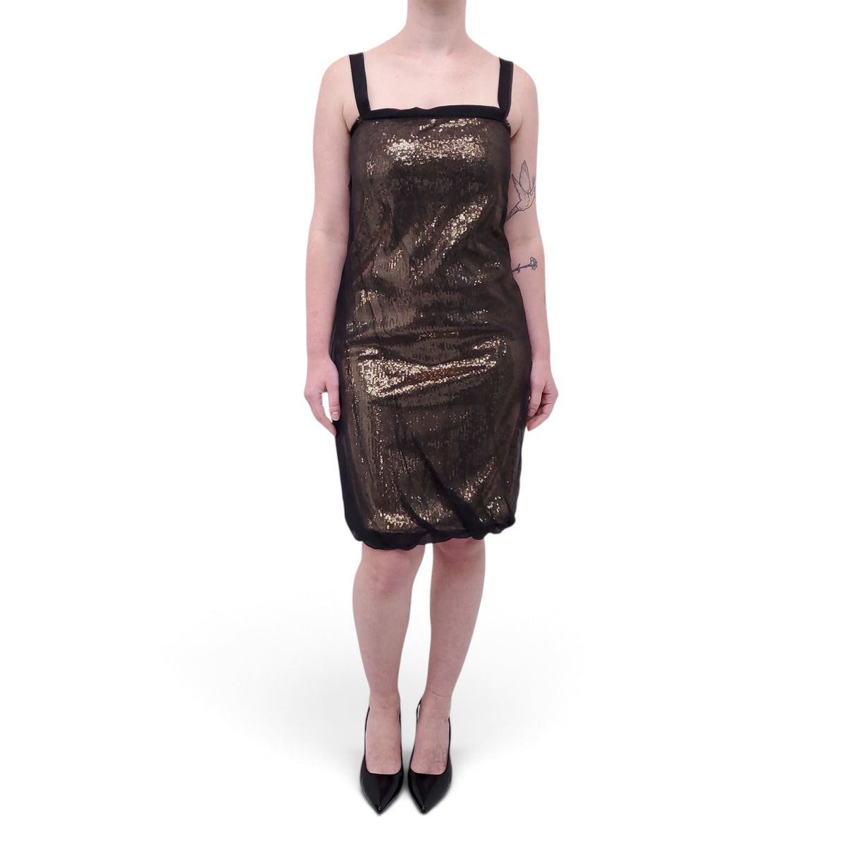 LANVIN SEQUIN TULLE DRESS - SIZE 36