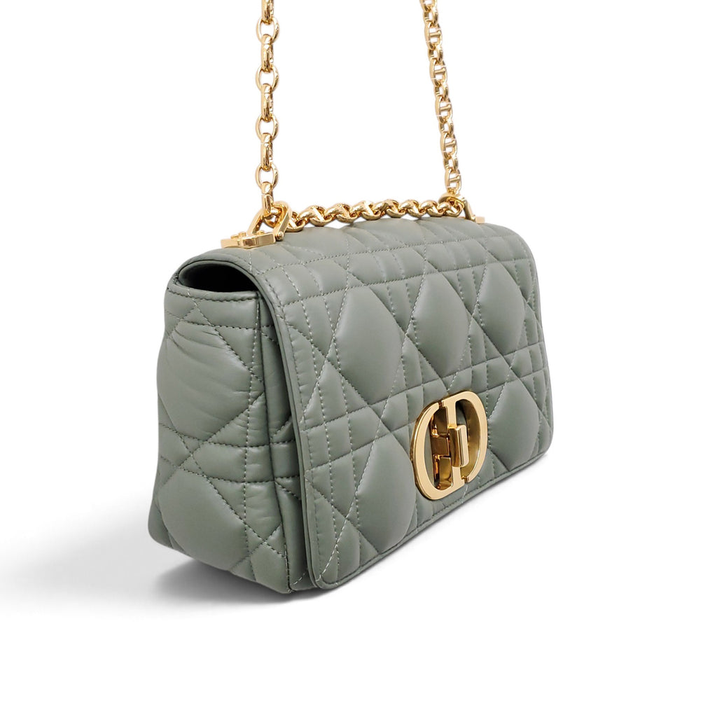 CHRISTIAN DIOR GREEN CEDAR MEDIUM CARO BAG
