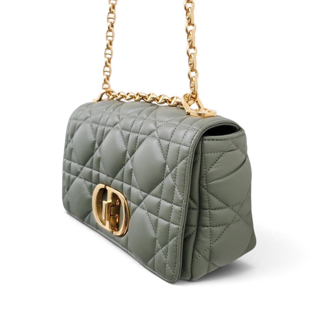 CHRISTIAN DIOR GREEN CEDAR MEDIUM CARO BAG