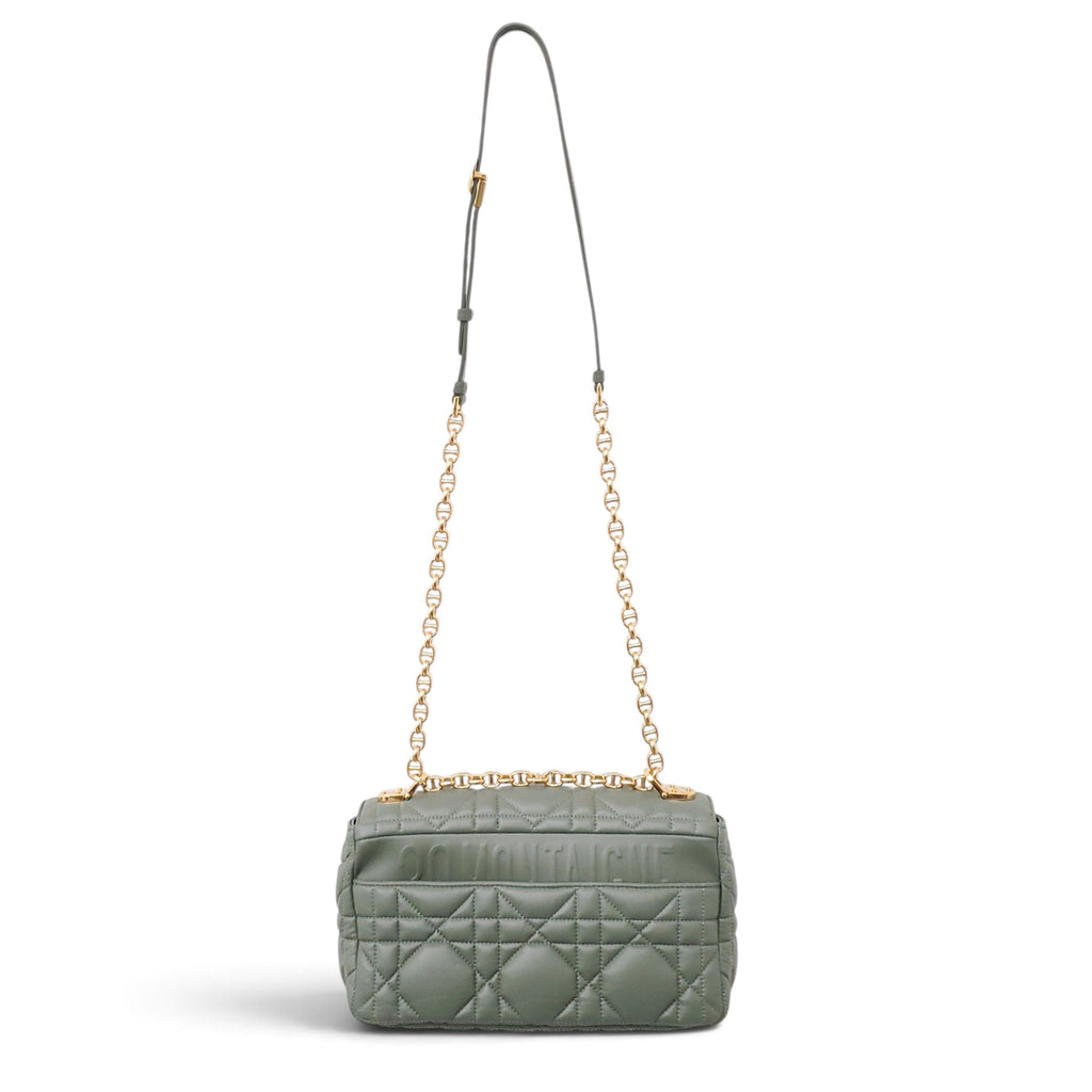 CHRISTIAN DIOR GREEN CEDAR MEDIUM CARO BAG