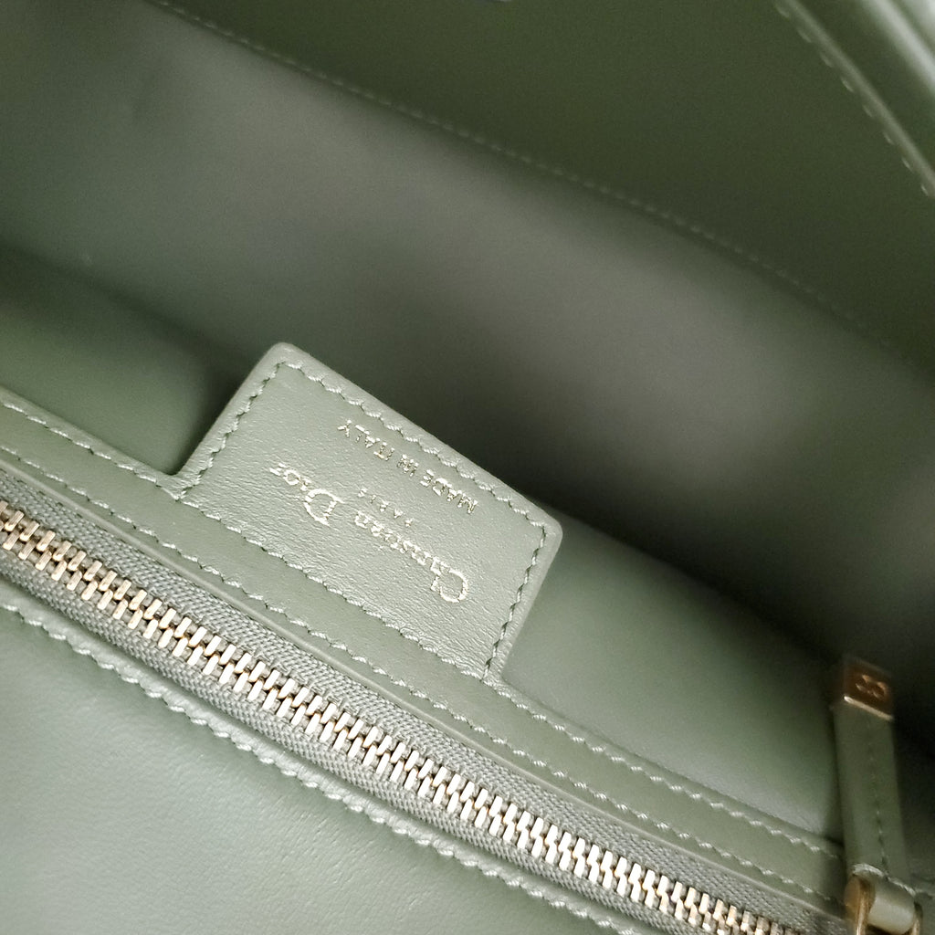 CHRISTIAN DIOR GREEN CEDAR MEDIUM CARO BAG