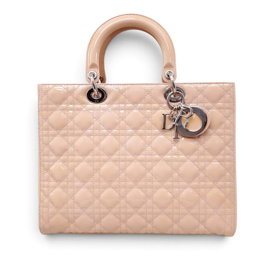 DIOR NUDE PATENT LADY DIOR BAG