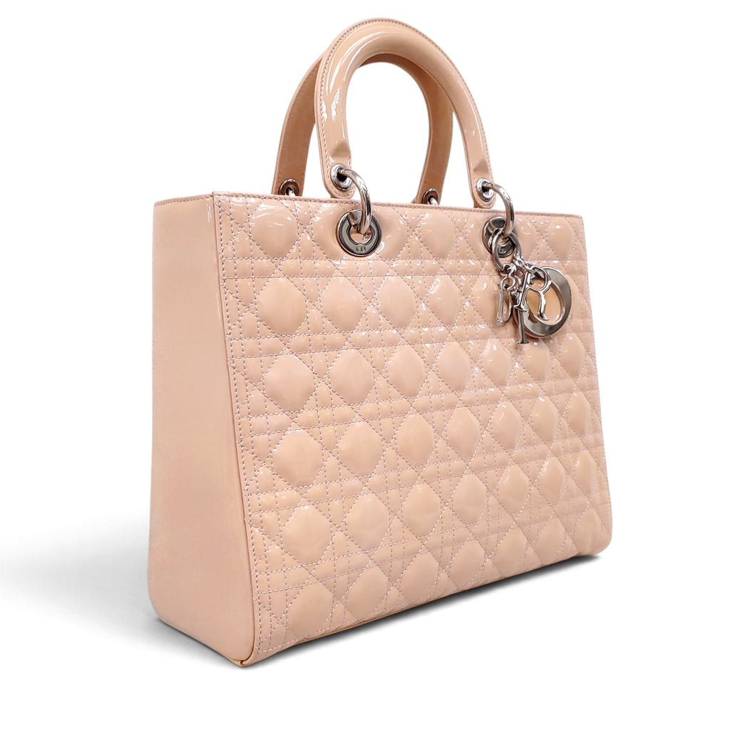 DIOR NUDE PATENT LADY DIOR BAG