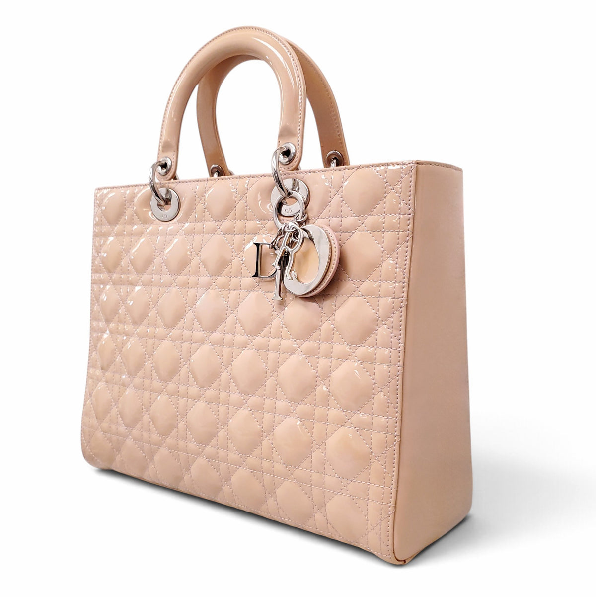 DIOR NUDE PATENT LADY DIOR BAG