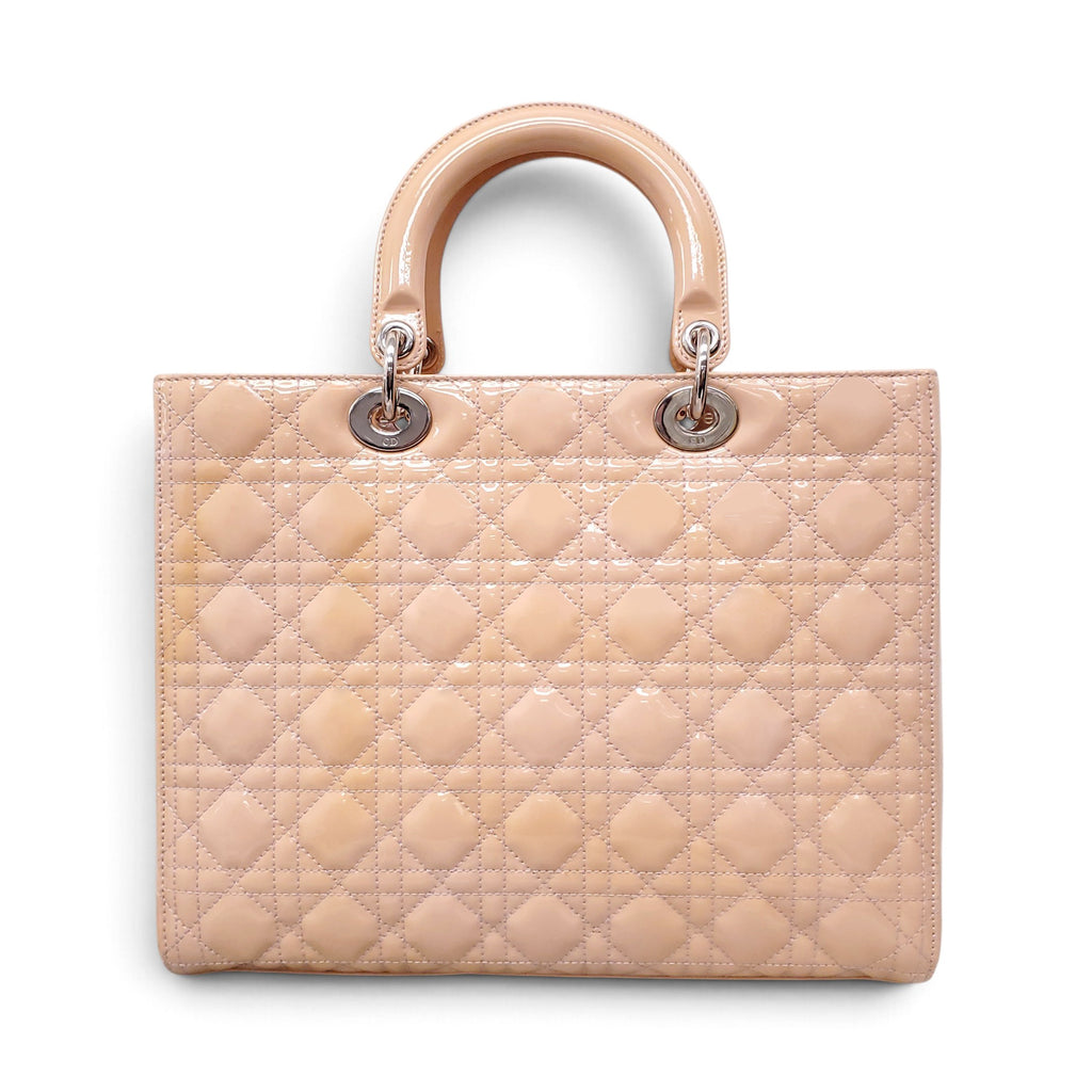 DIOR NUDE PATENT LADY DIOR BAG