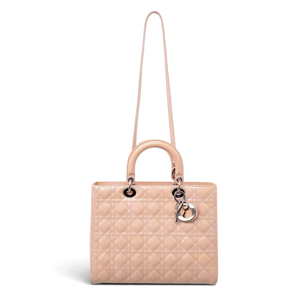 DIOR NUDE PATENT LADY DIOR BAG