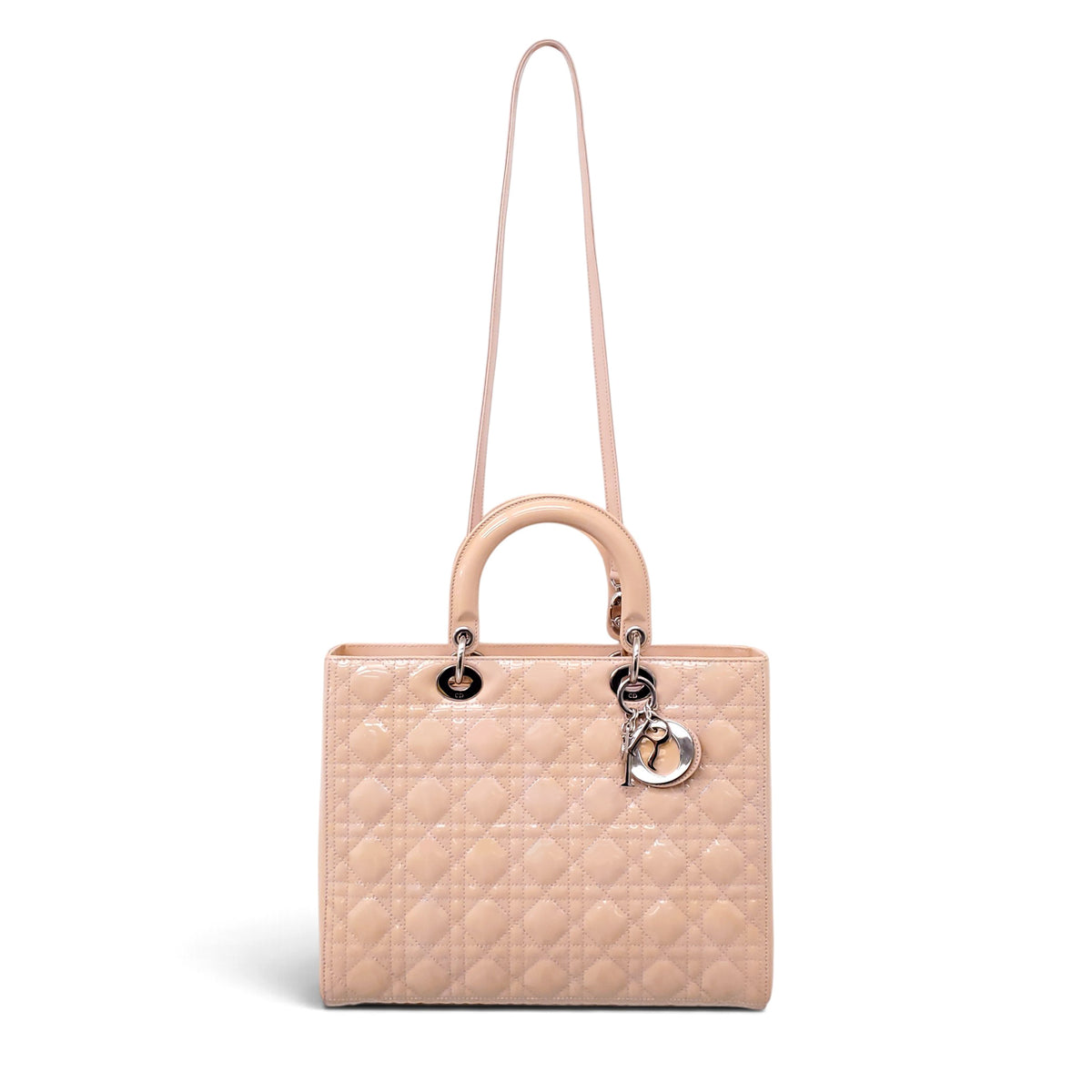 DIOR NUDE PATENT LADY DIOR BAG