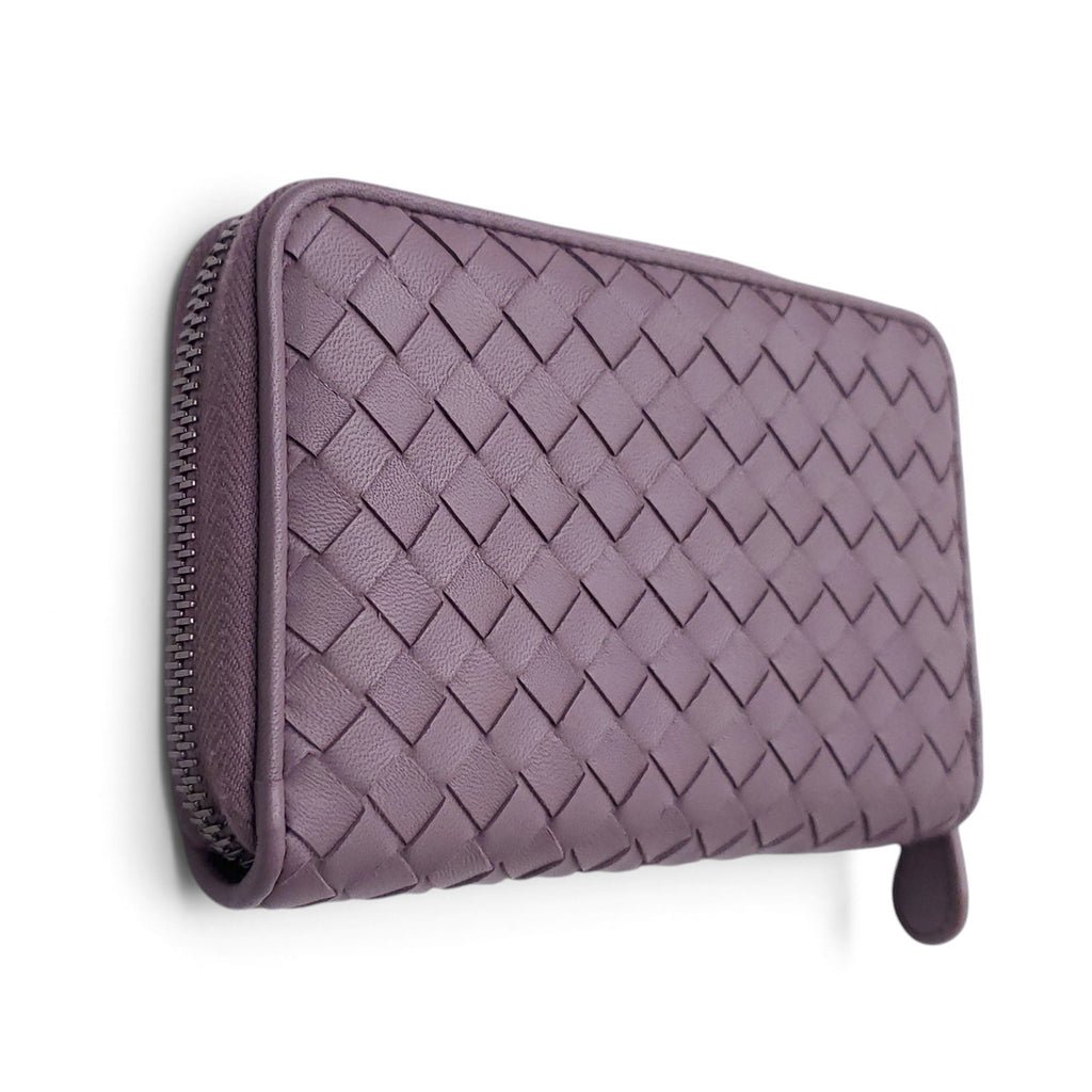 BOTTEGA VENETA INTRECCIATO WALLET IN PURPLE