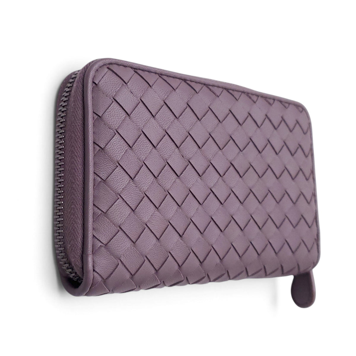 BOTTEGA VENETA INTRECCIATO WALLET IN PURPLE