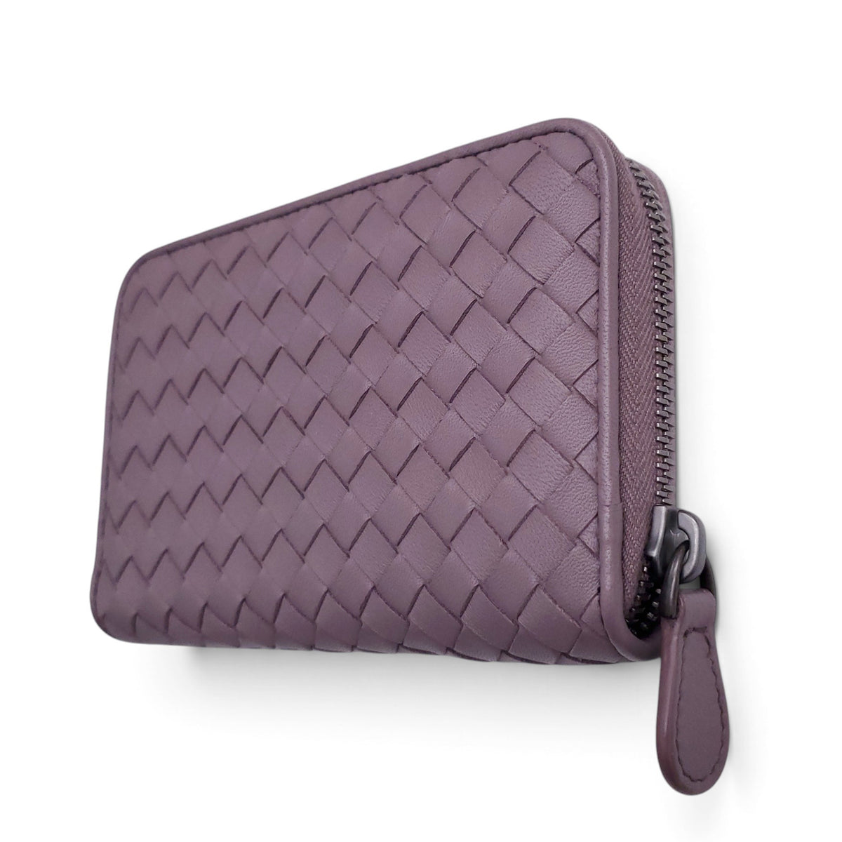 BOTTEGA VENETA INTRECCIATO WALLET IN PURPLE