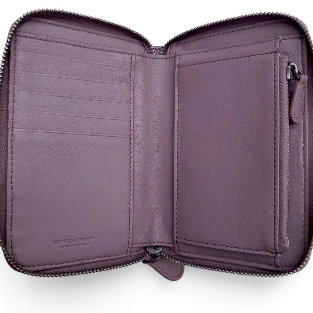 BOTTEGA VENETA INTRECCIATO WALLET IN PURPLE