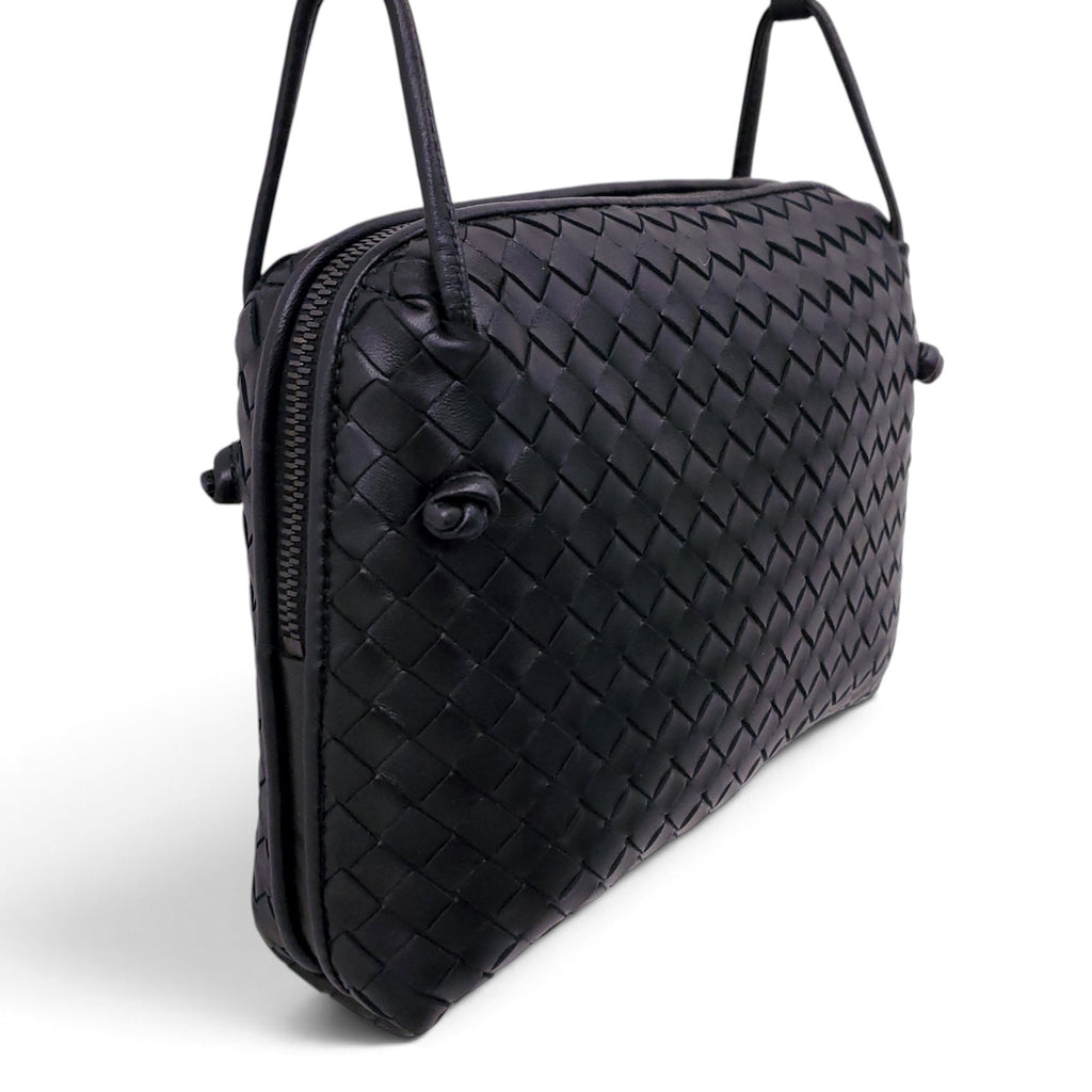 BOTTEGA VENETA INTRECCIATO BLACK NAPPA LEATHER NODINI LEATHER
