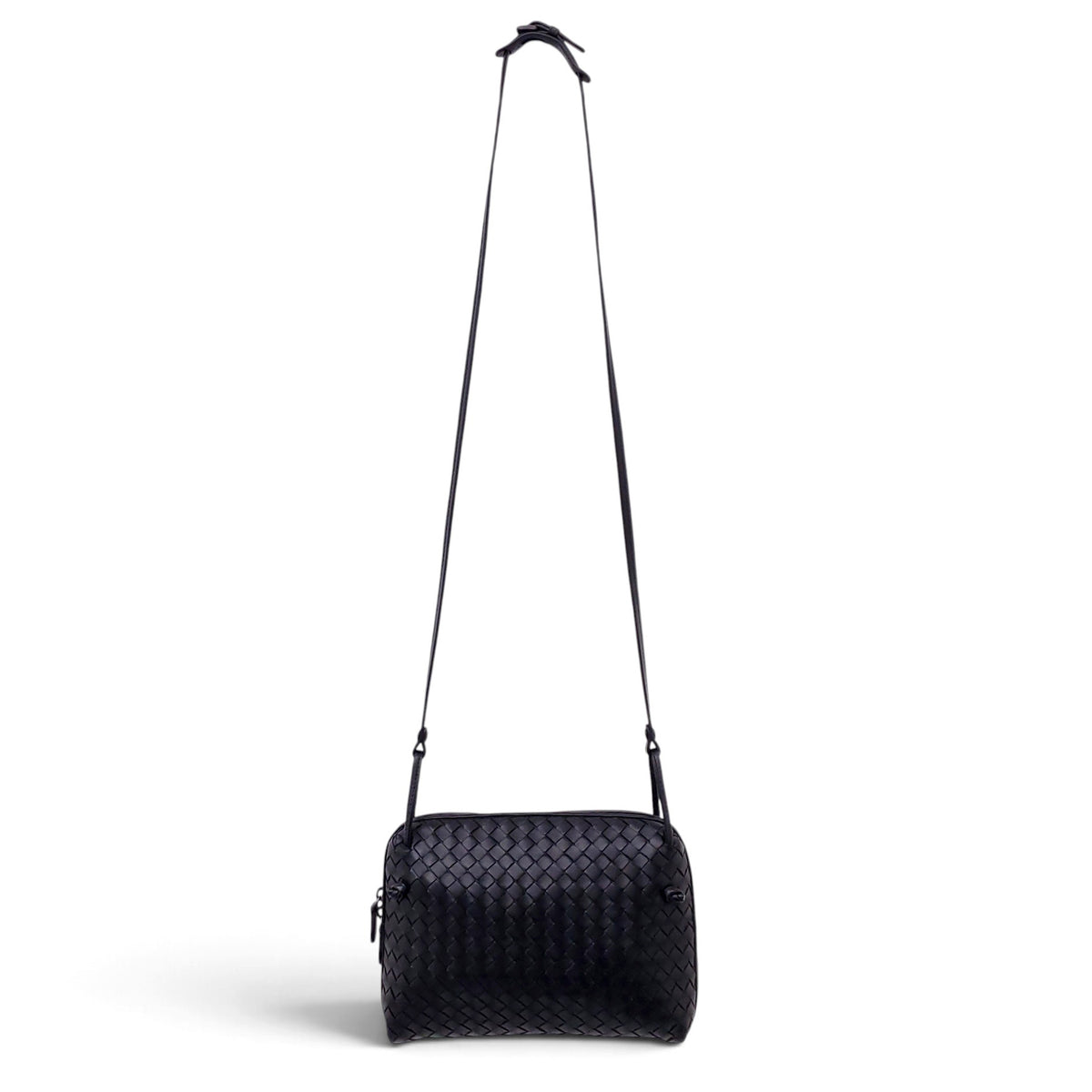 BOTTEGA VENETA INTRECCIATO BLACK NAPPA LEATHER NODINI LEATHER