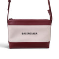 BALENCIAGA CANVAS AND LEATHER CROSSBODY BAG