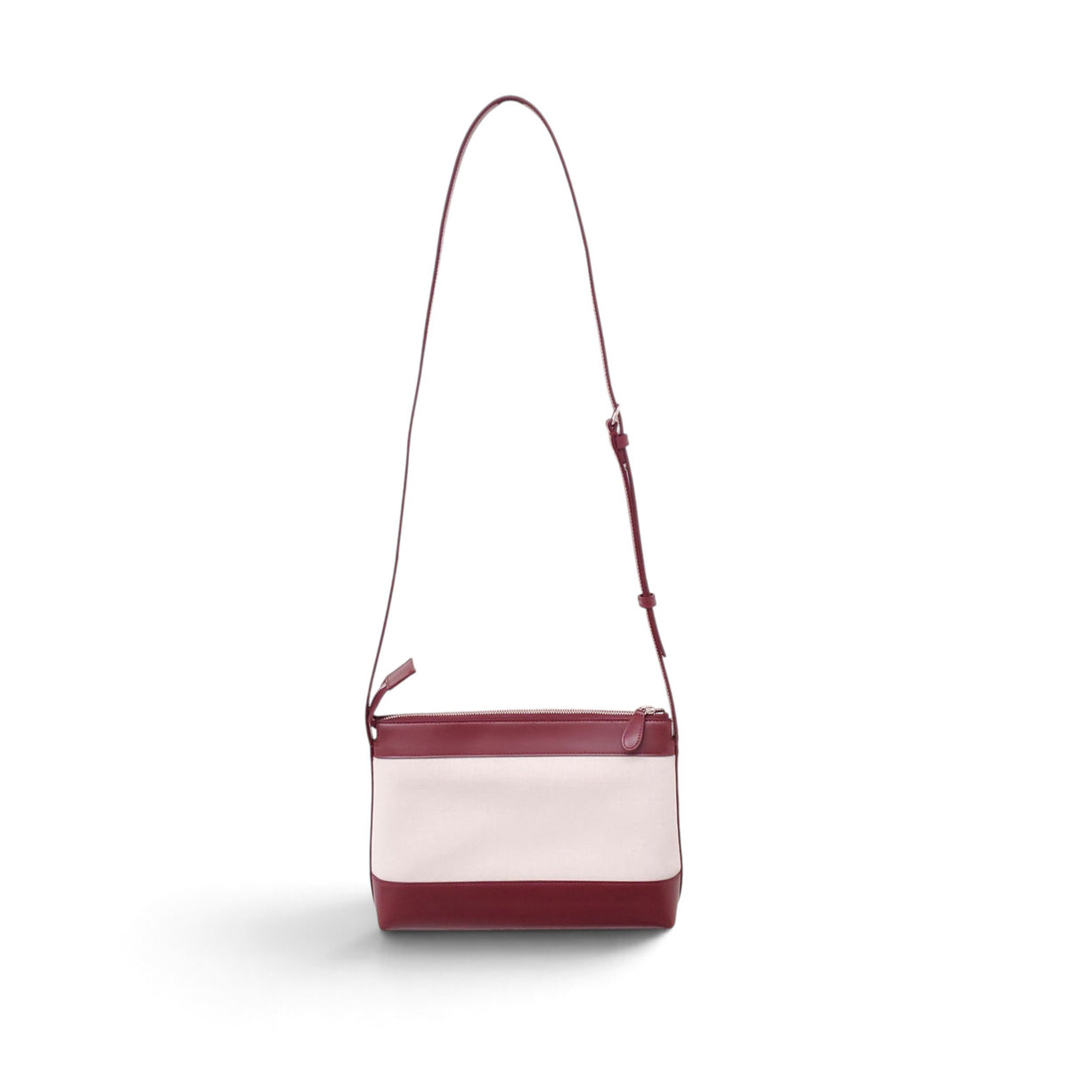 BALENCIAGA CANVAS AND LEATHER CROSSBODY BAG