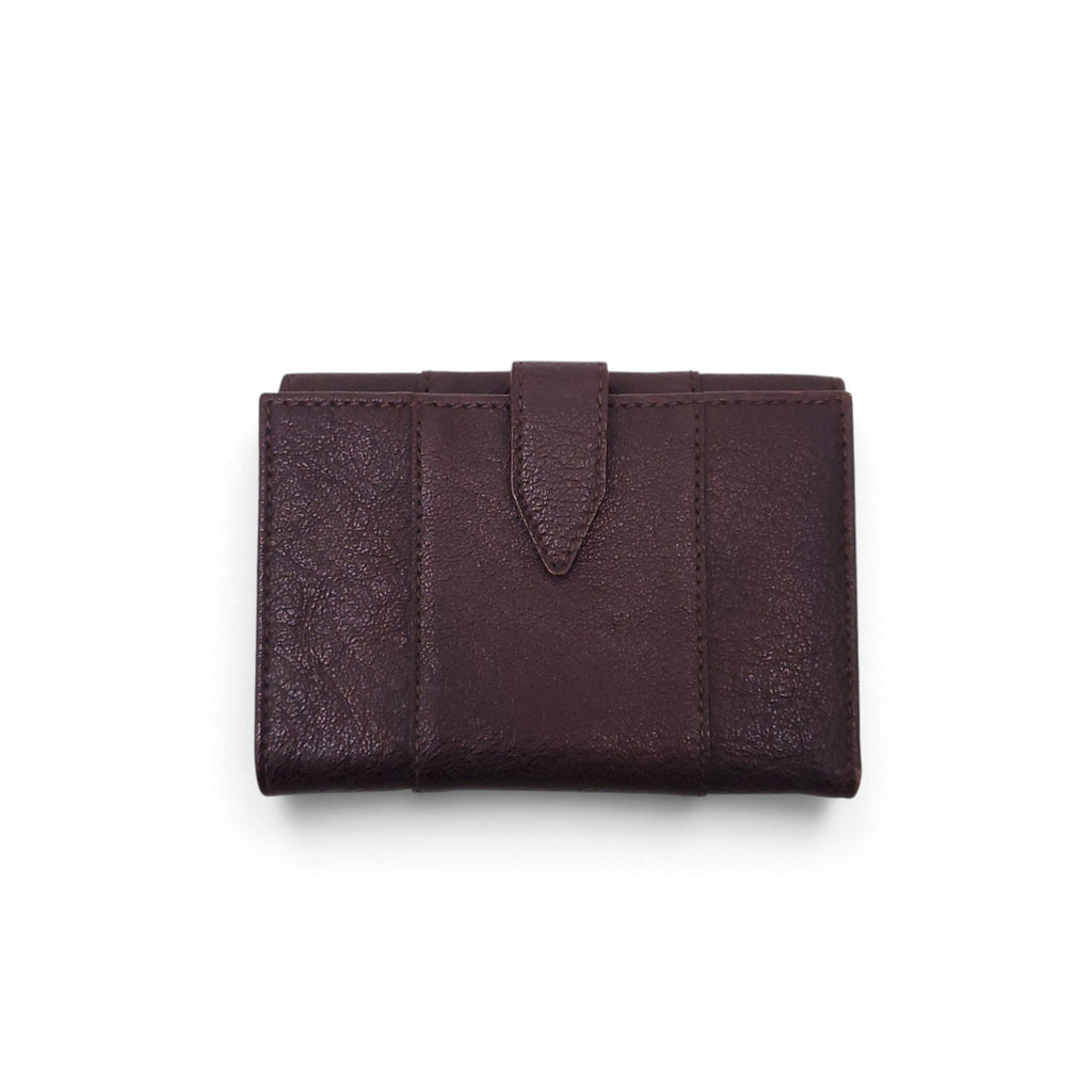 BURBERRY BROWN WALLET WITH GOLD CLASP