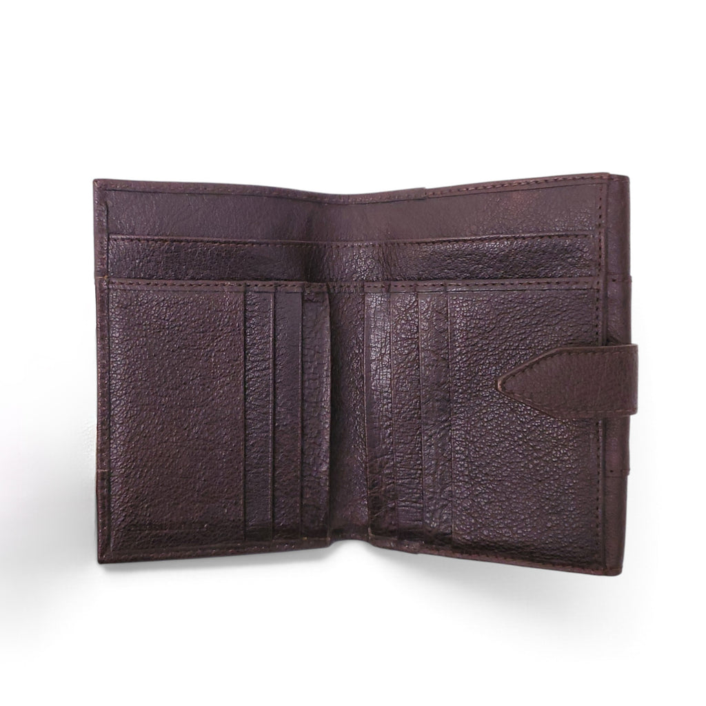 BURBERRY BROWN WALLET WITH GOLD CLASP