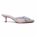 MANOLO BLAHNIK 50 MM MAYSALEBI BQ VAL JACQUARD  - SIZE 40