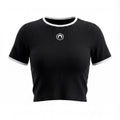 MARINE SERRE MOON LOGO SHORT SEELVE JERSEY CROPPED TOP - SIZE XL