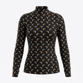 MARINE SERRE MOON PRINTED CREWNECK BLACK AND NUDE MOON TOP - SIZE S