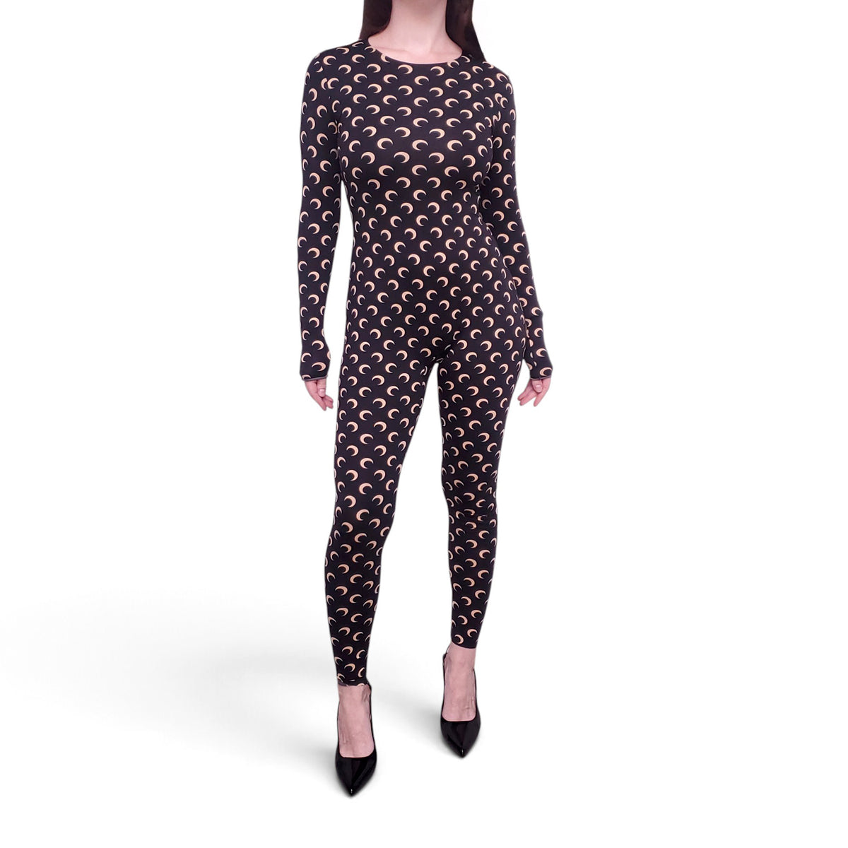 MARINE SERRE PRINTED JERSEY CATSUIT - SIZE M