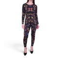 MARINE SERRE FLORAL JEWELERY PRINTED JERSEY CATSUIT - SIZE XXL