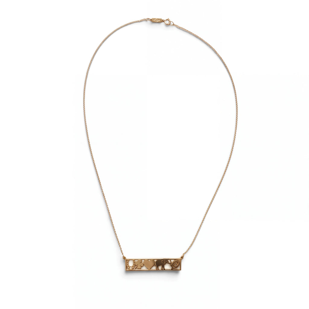 JENNIFER MEYER GOOD-LUCK 18-KARAT GOLD DIAMOND NECKLACE