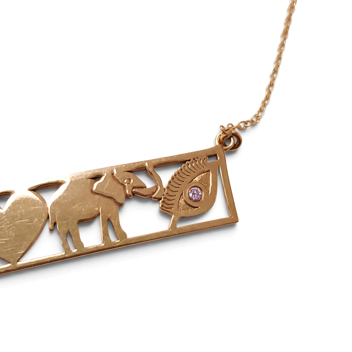 JENNIFER MEYER GOOD-LUCK 18-KARAT GOLD DIAMOND NECKLACE