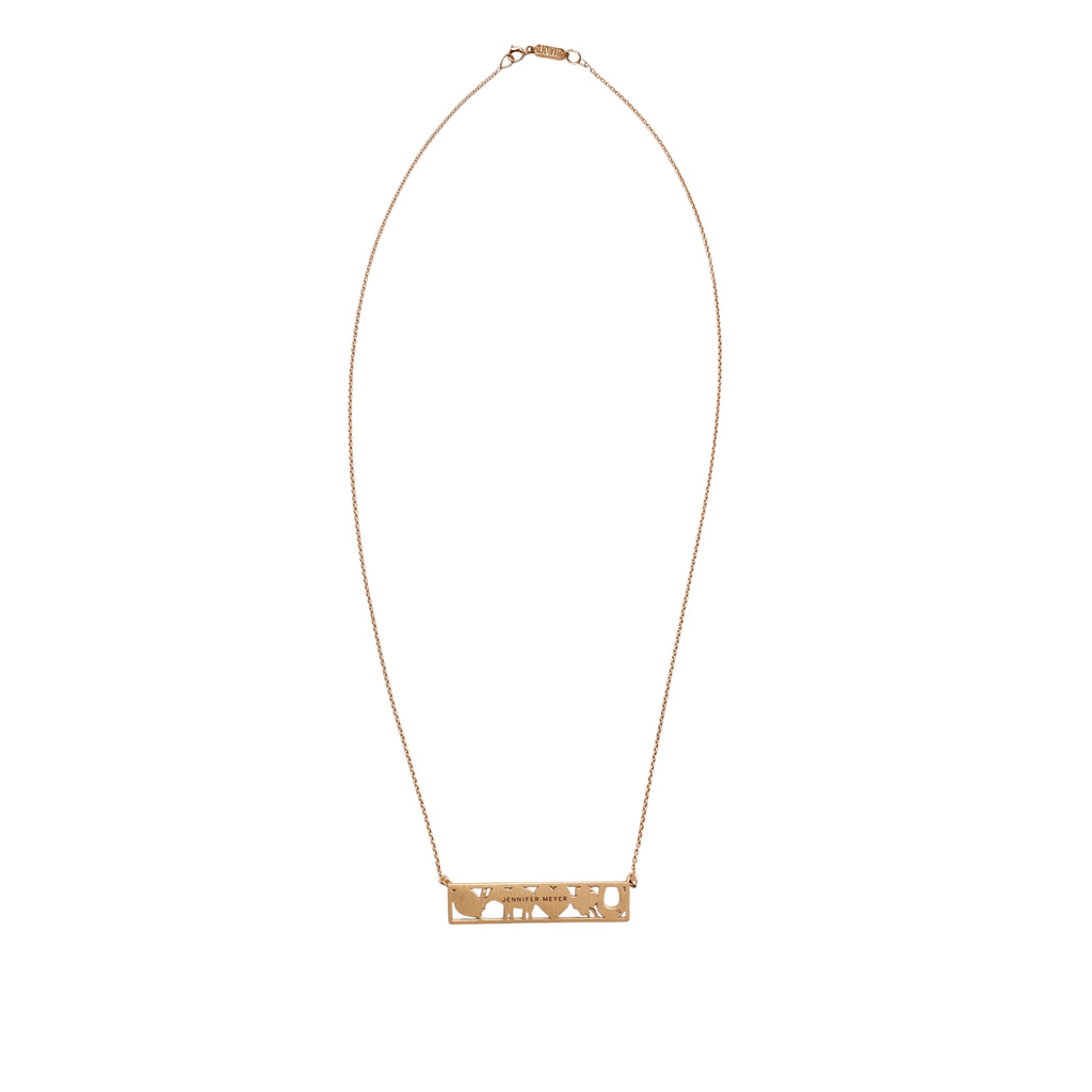 JENNIFER MEYER GOOD-LUCK 18-KARAT GOLD DIAMOND NECKLACE