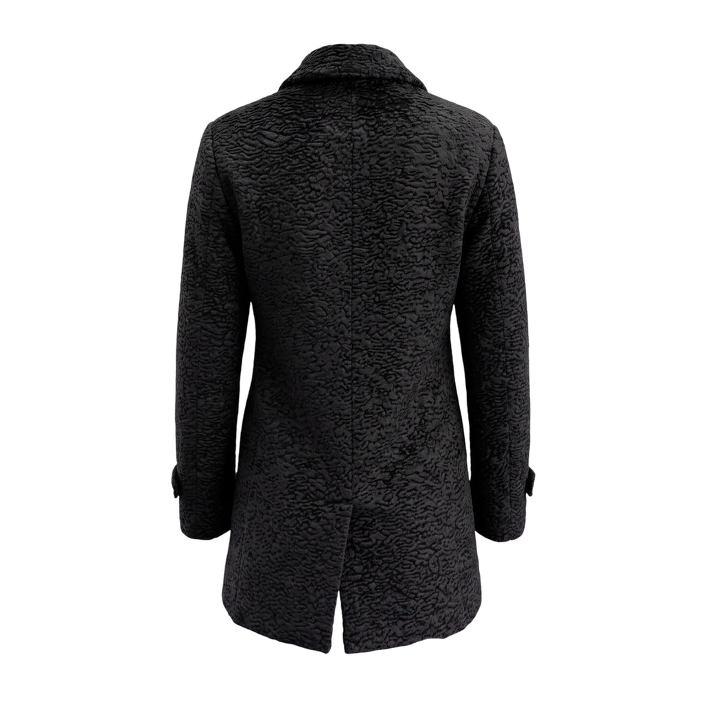 OFFICINE GÉNÉRALE BLACK FUR EFFECT JACKET - SIZE 34