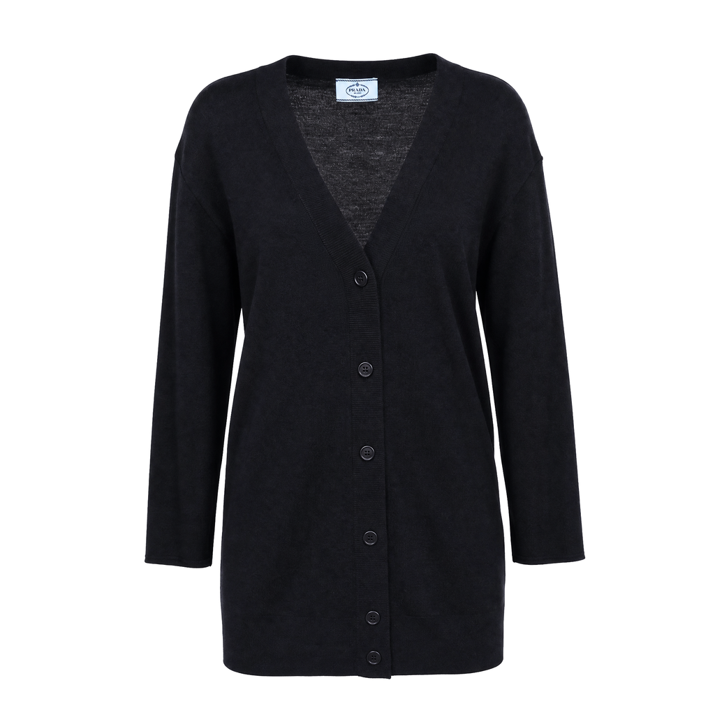 PRADA BLACK CARDIGAN - SIZE 42