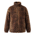 BALENCIAGA FAUX FUR LEOPARD TEDDY JACKET WITH LOGO LINING - SIZE 36