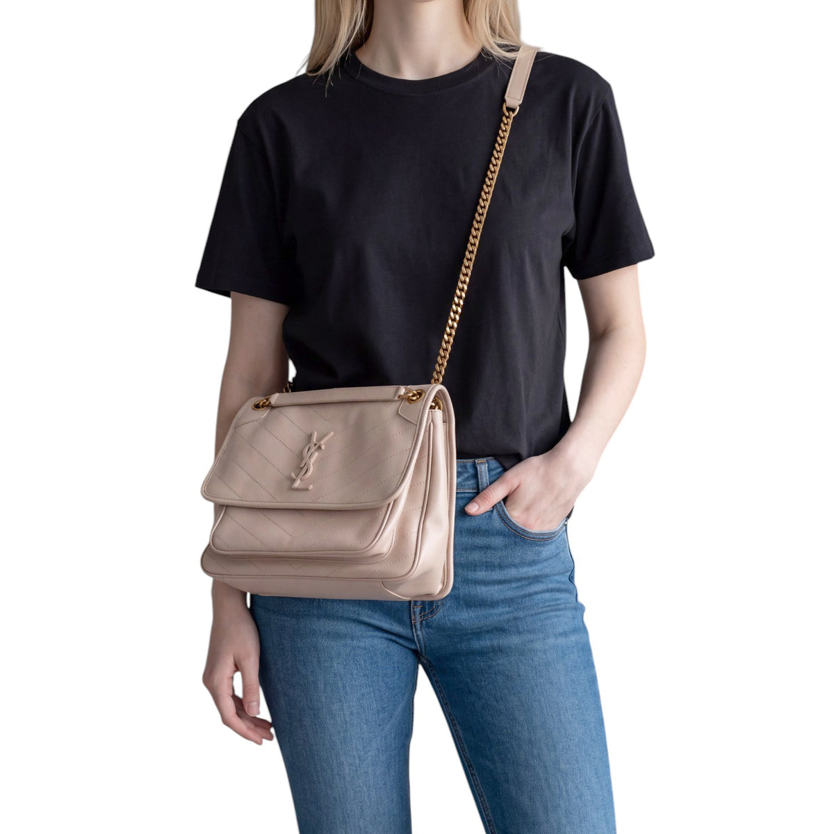 SAINT LAURENT NUDE MEDIUM NIKI BAG