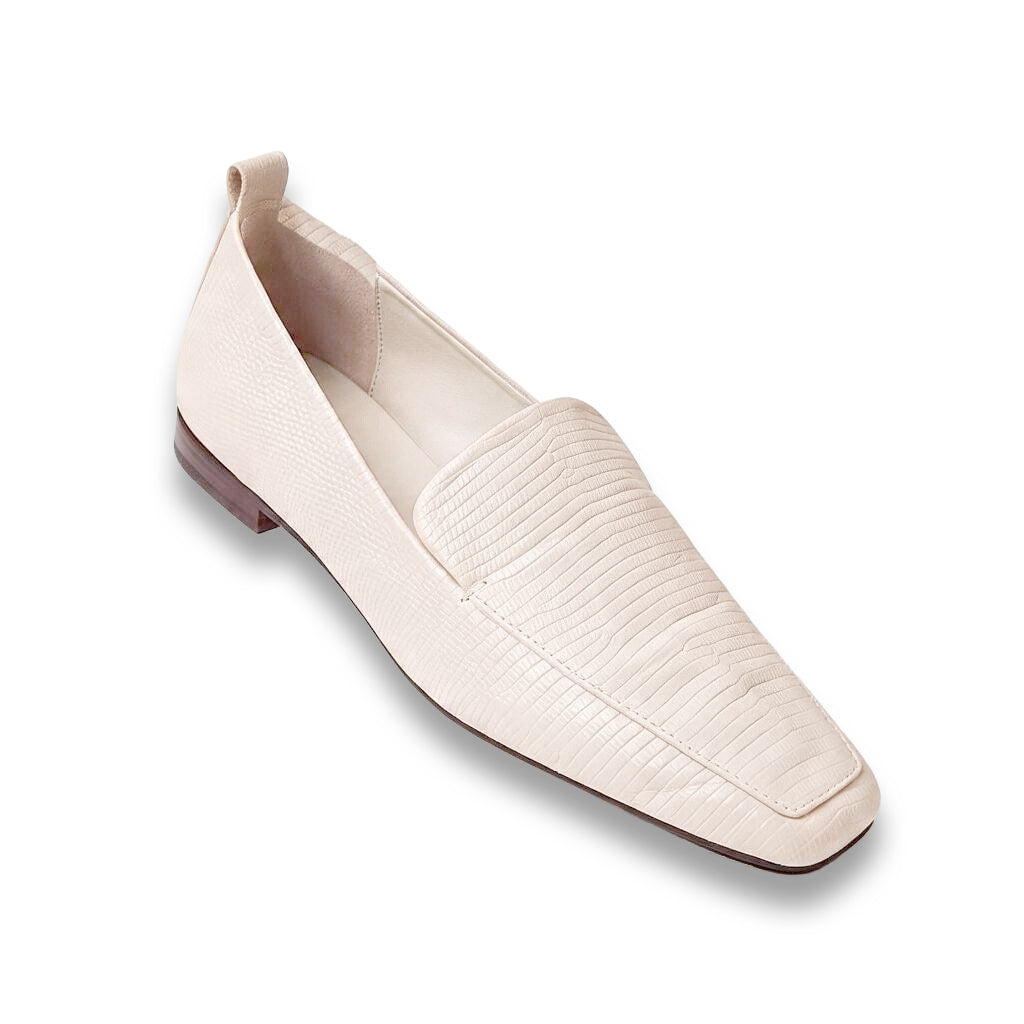 TOTÊME CREAM LIZARD EFFECT TRAVEL LOAFERS - SIZE 41