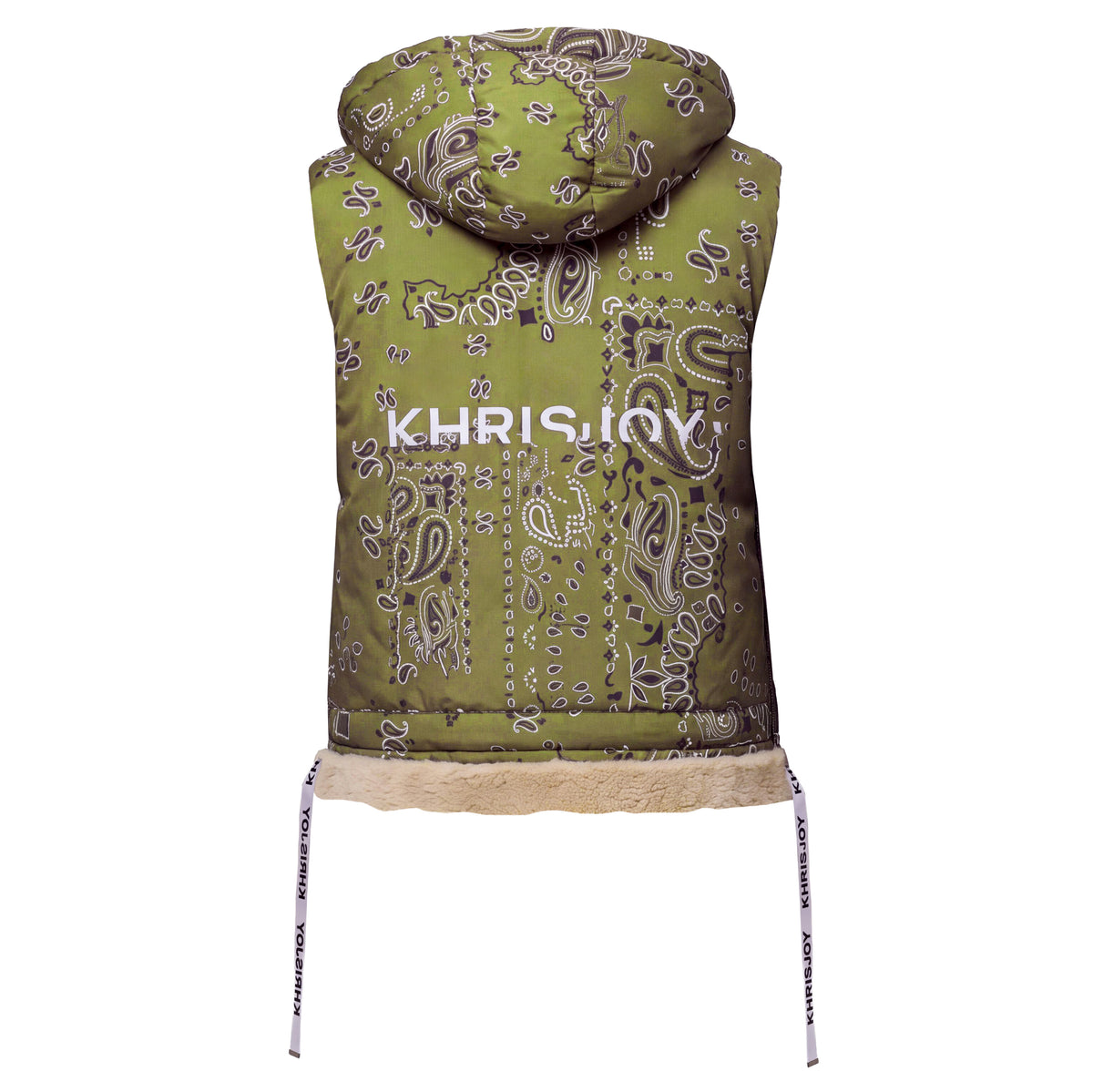 KHRISJOY REVERSIBLE BANDANA PRINT VEST - SIZE 00 (OVERSIZED)