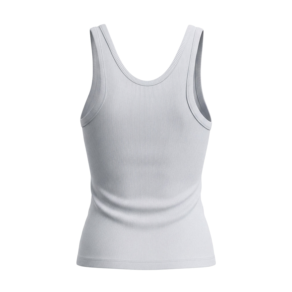 TOTÊME GREY RIBBED TANK TOP - SIZE XXS