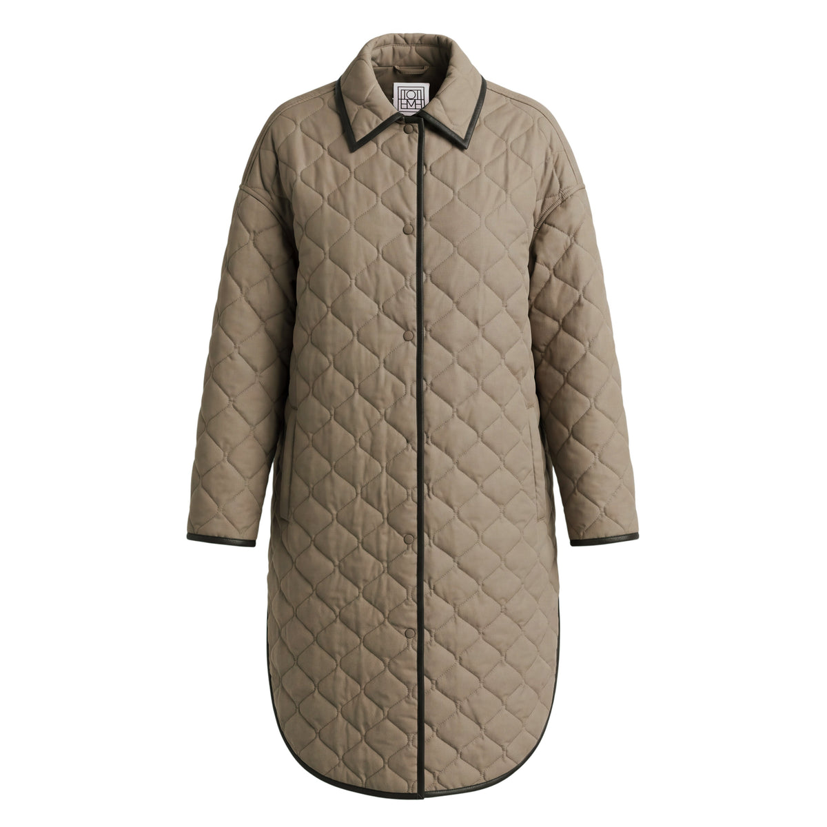 TOTÊME QUILTED COCOON WITH LEATHER EFFECT DETAIL - SIZE XXS (VERY OVERSIZED)