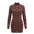 AMIRI BANDANA-JACQUARED MINI JUMPER DRESS - SIZE 40