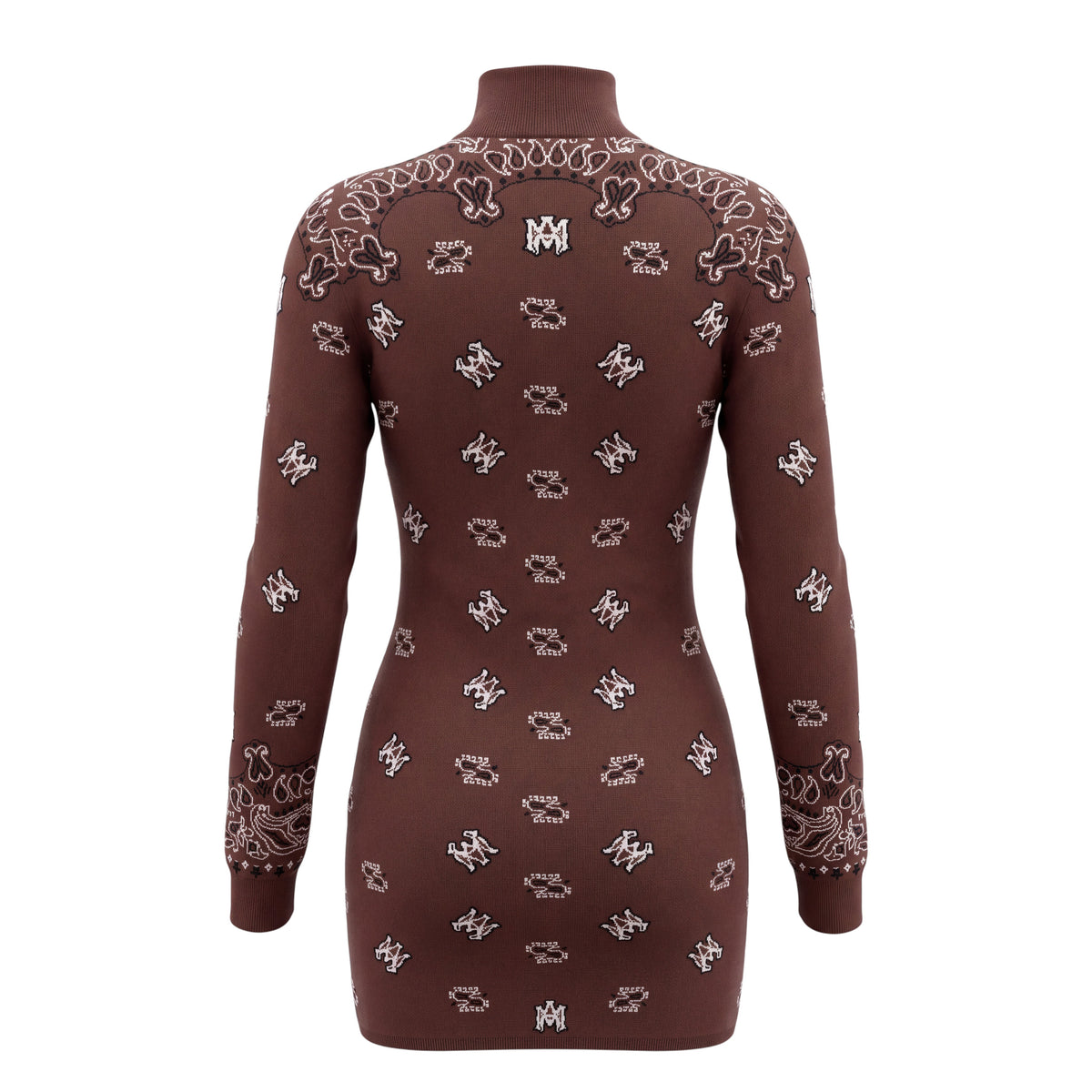 AMIRI BANDANA-JACQUARED MINI JUMPER DRESS - SIZE 40
