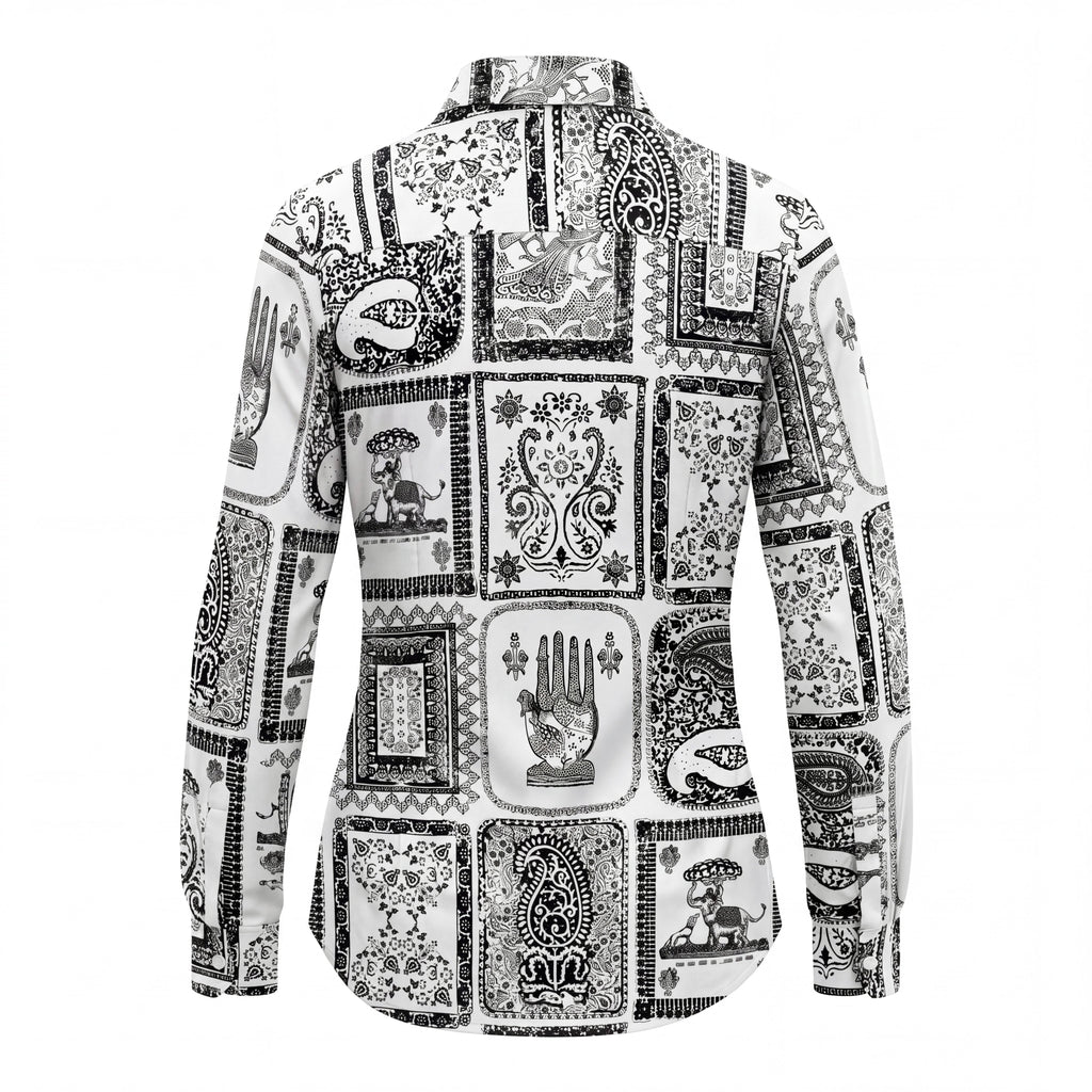 ACNE STUDIOS RUNWAY PATTERNED BLOUSE - SIZE 38