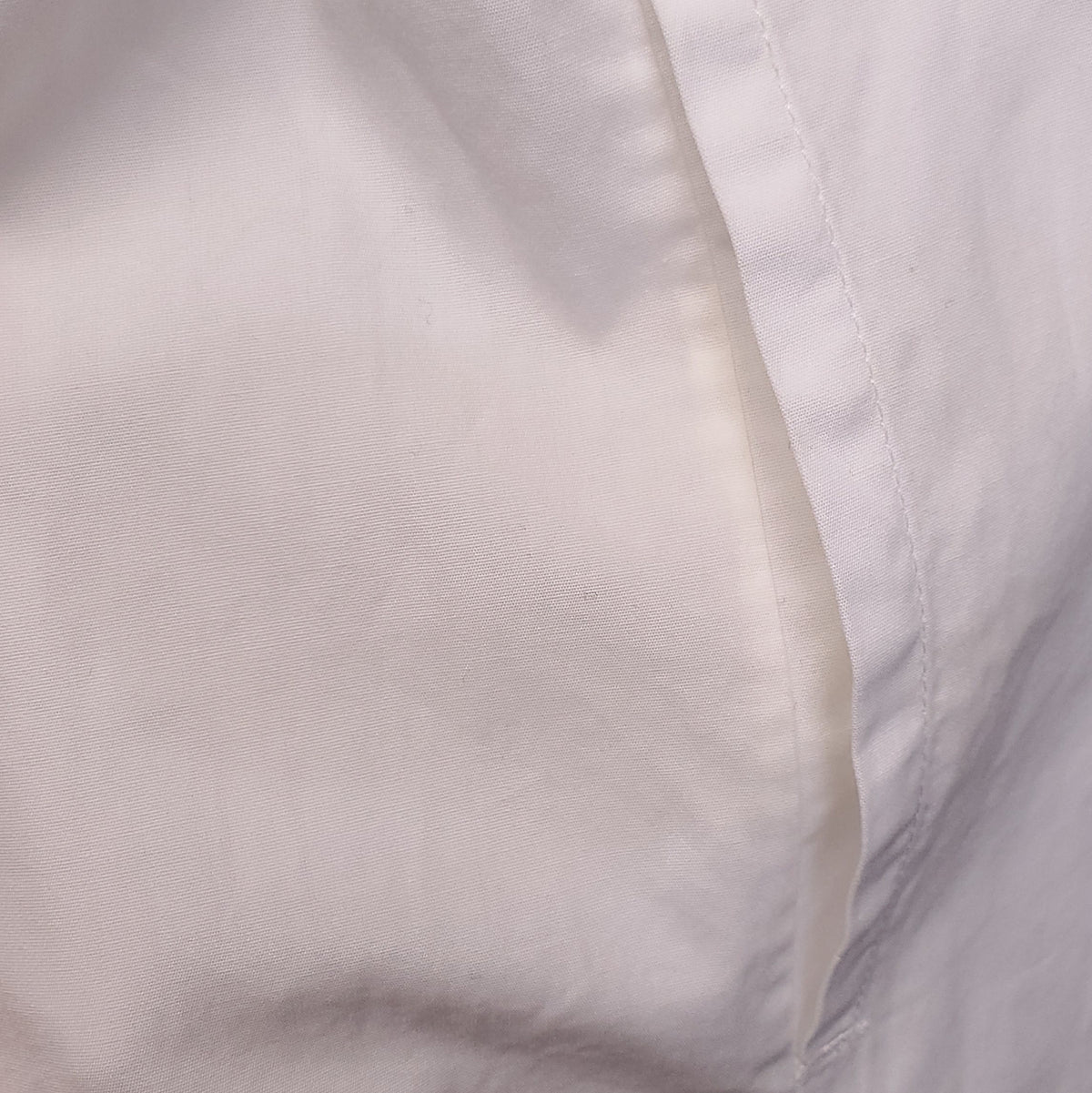 FENDI WHITE BUTTON UP DRESS WITH BAGUETTE POCKET - SIZE 38