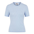FENDI EMBOSSED FF T-SHIRT IN LIGHT BLUE - SIZE 38