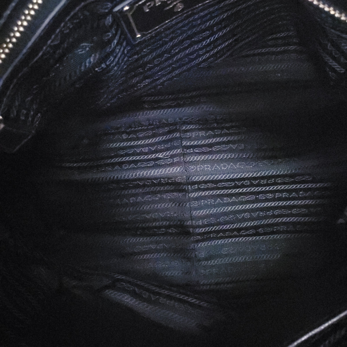 PRADA BLACK LEATHER GAUFRE SHOULDER BAG WITH CROSSBODY STRAP